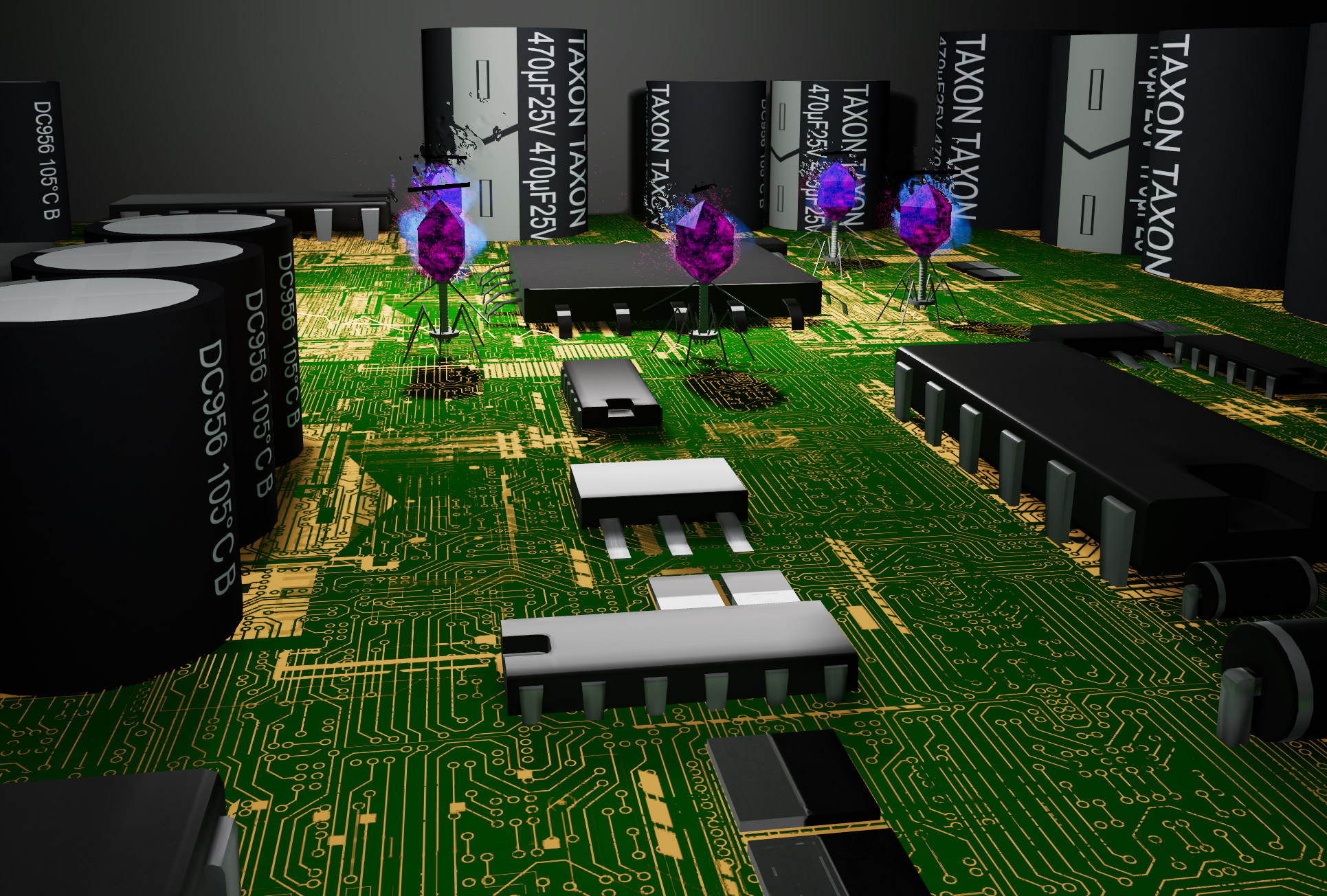 Circuit invaders Game play screenshot